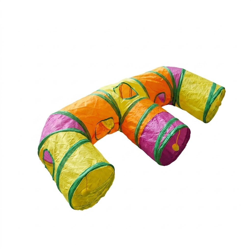 Nooklet collapsible nylon cat tunnel on a white background